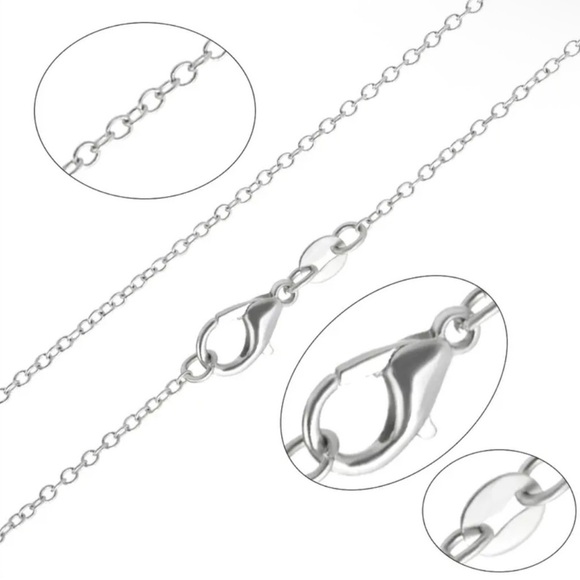 Stainless Steel Silver Interlocked Heart and Paw Necklace - Picture 5 of 8